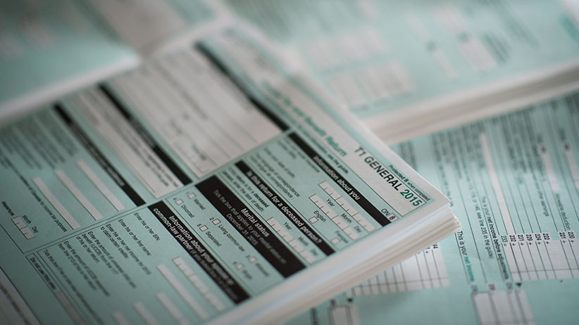 Tax forms from the Canada Revenue Agency